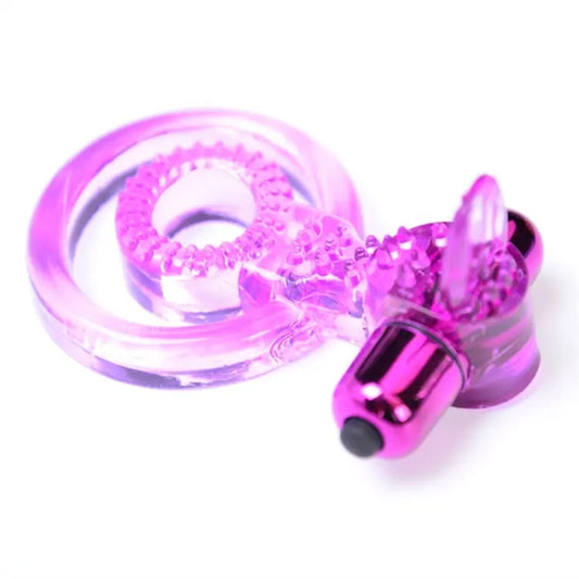 Anillo doble con bala vibradora (Morado)