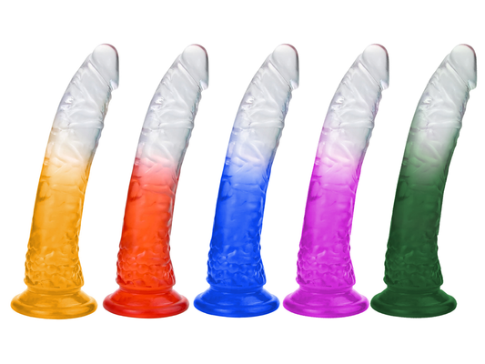 Dildo Colores Ventosa y testiculos Lashmi Rojo