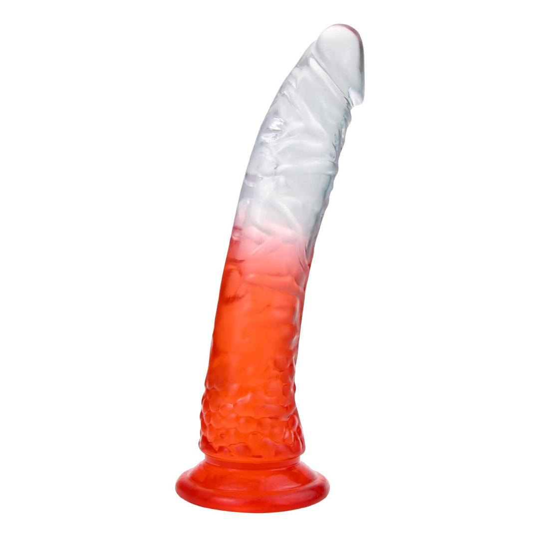 Dildo Colores Ventosa y testiculos Lashmi Rojo